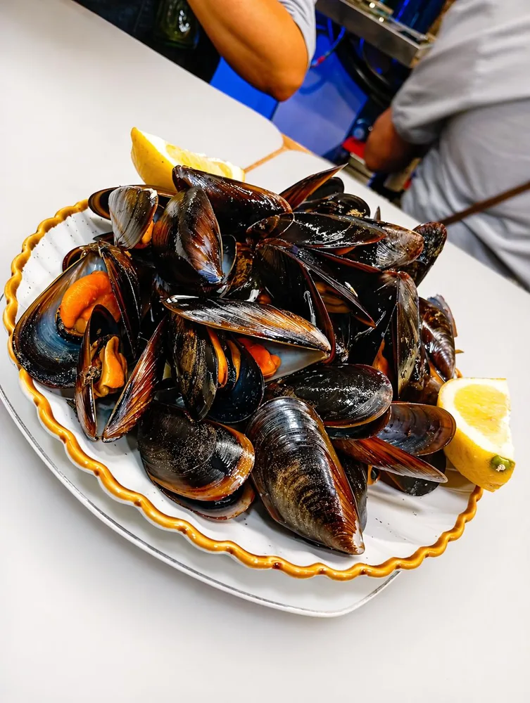 Mejillones al vapor con limón