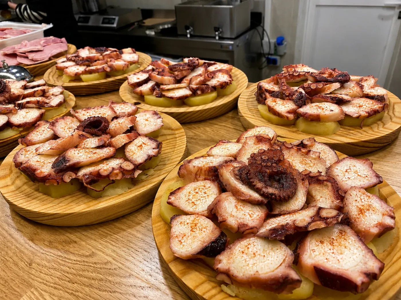 Pulpo a feira en Os Petiscos de Margarita